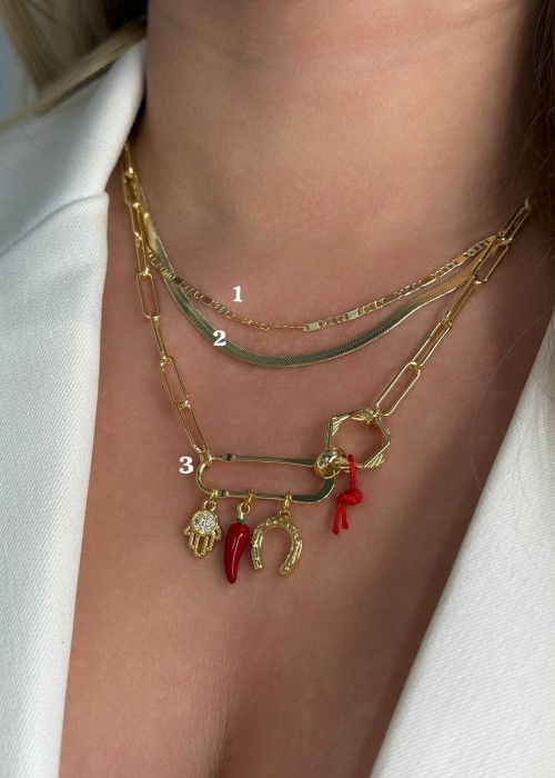 CAHARMLI KOLYE KOMBİN