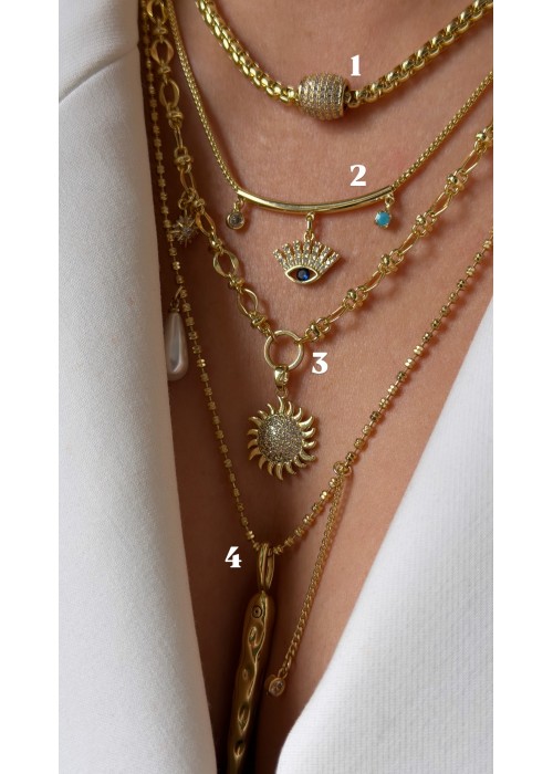 Topçuk detay kolye