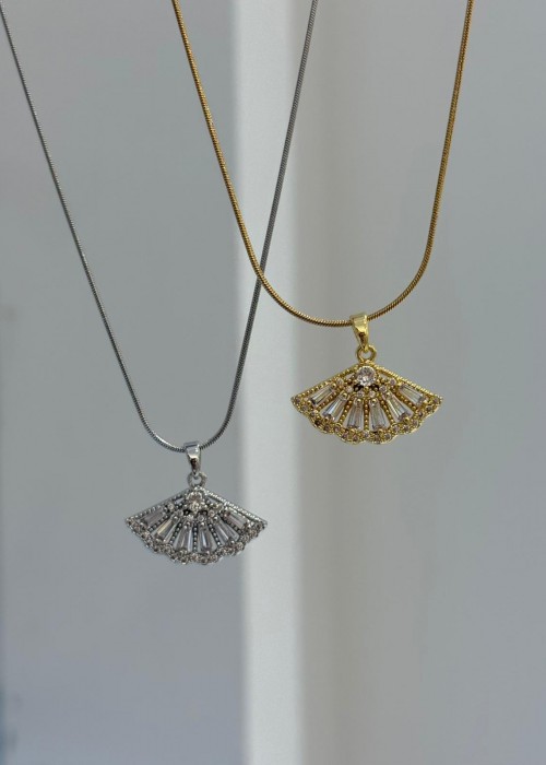 Çelik Yelpaze Kolye