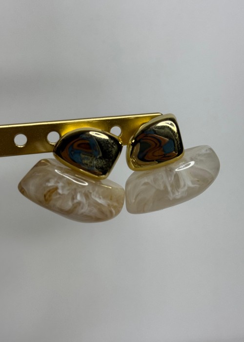Gold Krem Küpe Gold Krem Küpe