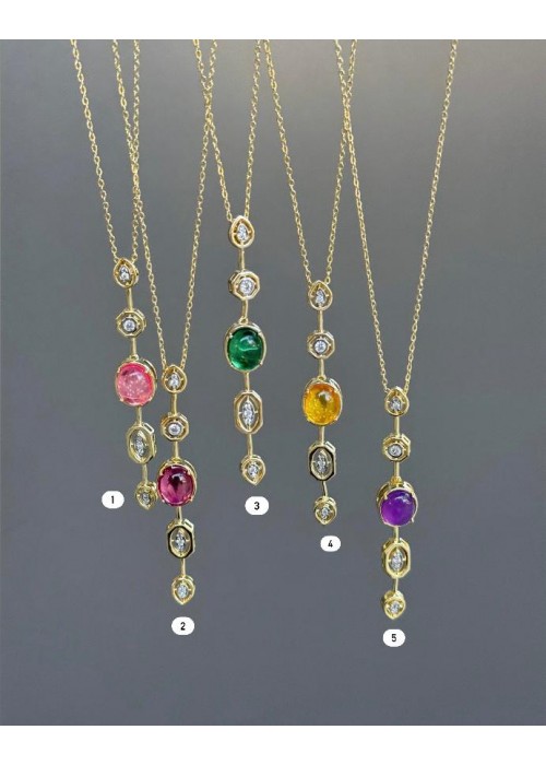 VIP Renkli Taşlı Y Kolye