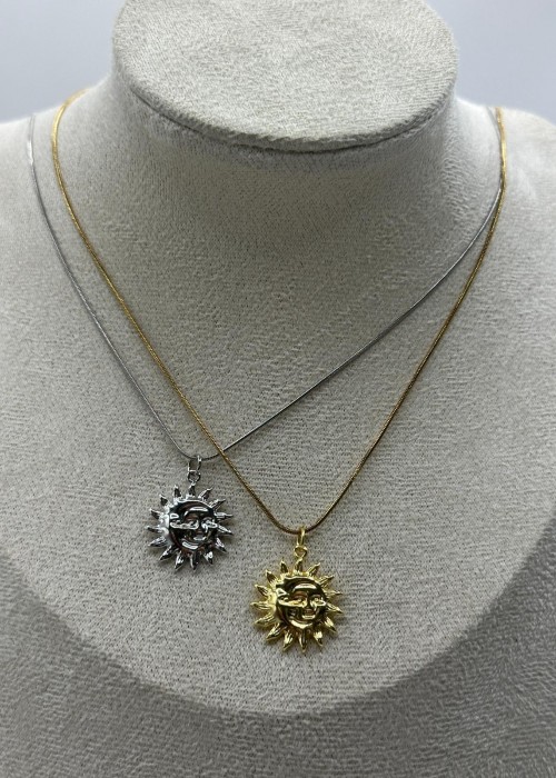 DESENLİ GÜNEŞ KOLYE