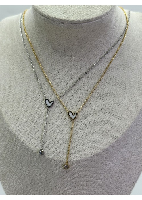 ÇELİK Y KALP KOLYE