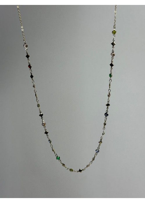 Renkli Taş Detay Kolye