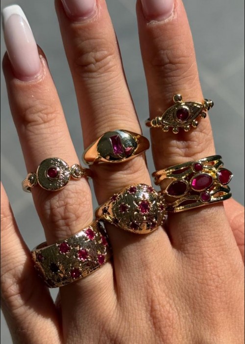 Vintage Pembe Yüzük 