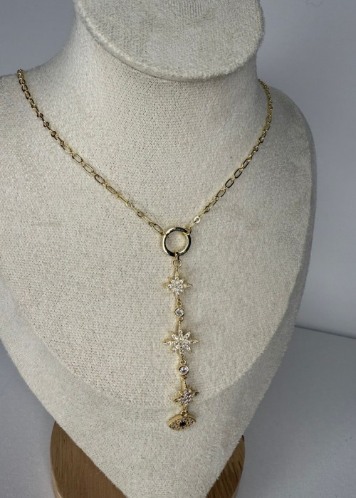 Göz detay kutup yıldızlı kolye