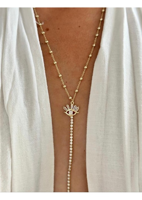 Göz Detaylı Y Kolye