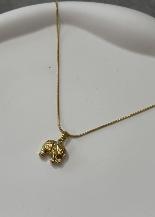 Fil Model Çelik Kolye