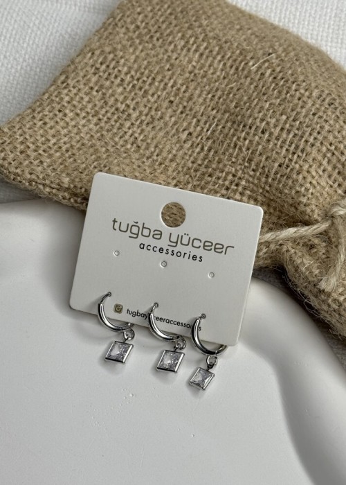 Silver 3’Lü Küpe Silver 3’Lü Küpe
