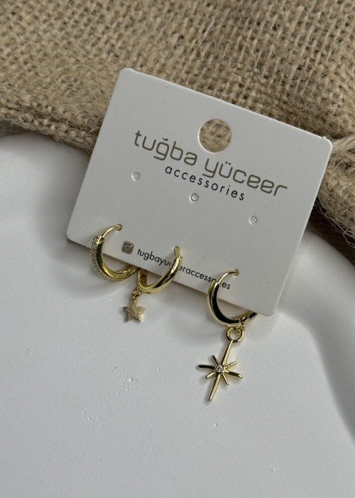 Gold 3’Lü Küpe Gold 3’Lü Küpe