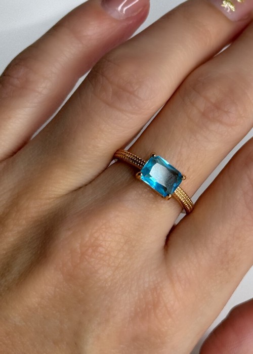 Mavi Taşlı Yüzük