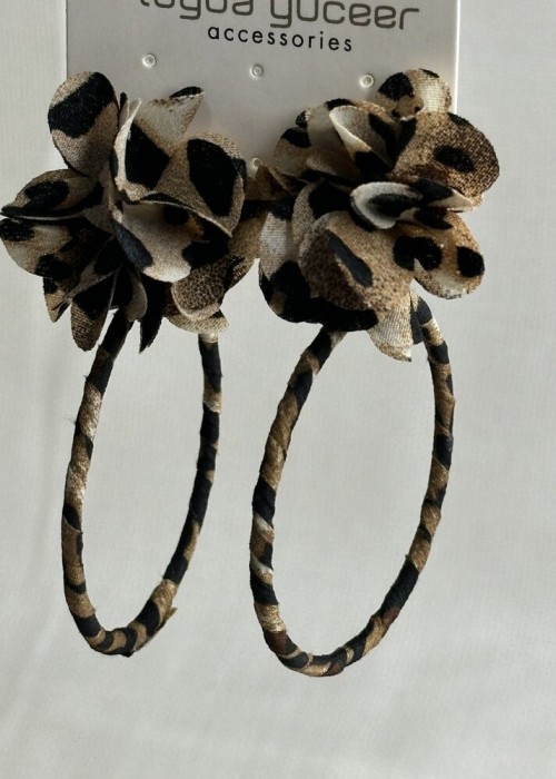 Leopar Halka Küpe Leopar Halka Küpe