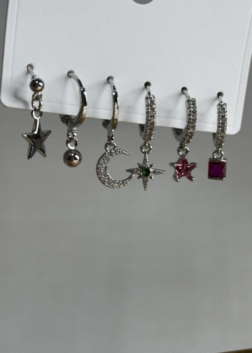 Silver Çoklu Küpe