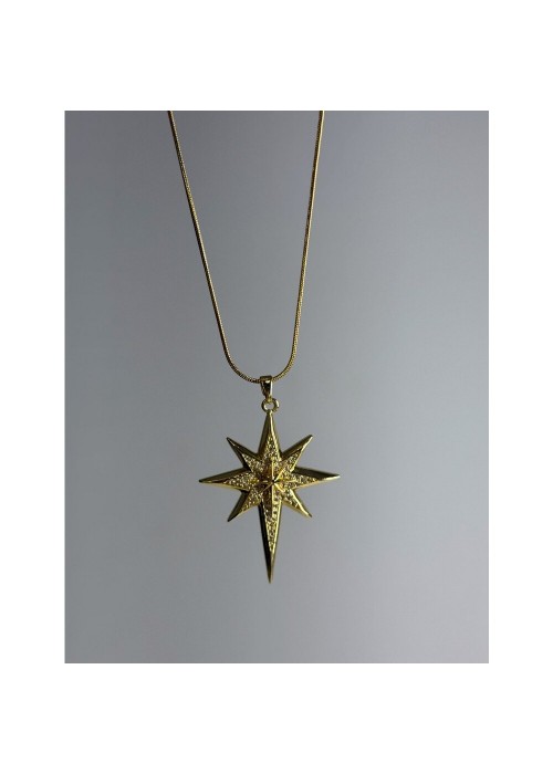 Çelik Kuzey Yıldızı Kolye