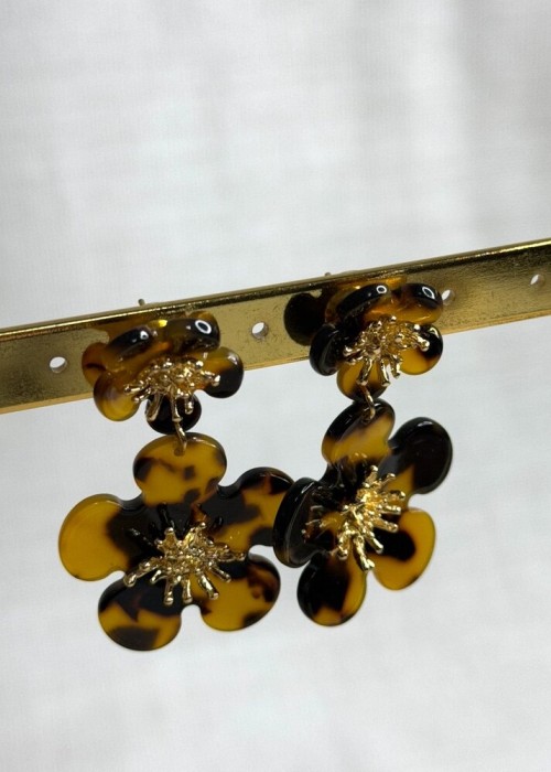Leopar Çiçek Küpe Leopar Çiçek Küpe