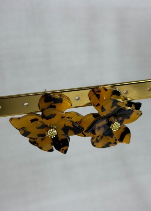 Leopar Çiçek Küpe Leopar Çiçek Küpe