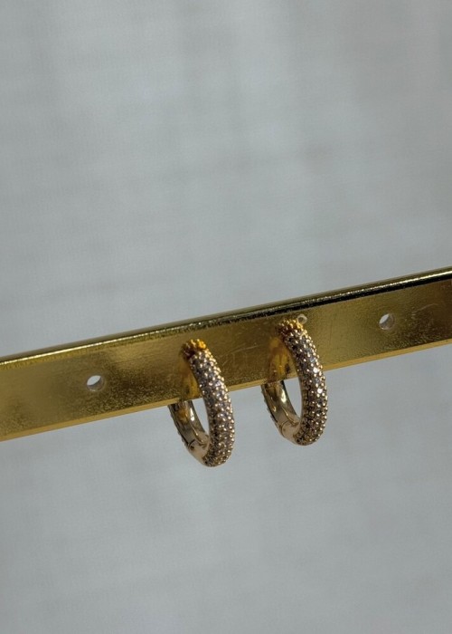 Taşlı Halka Küpe