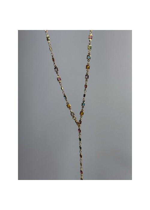 Renkli Taşlı Y Kolye