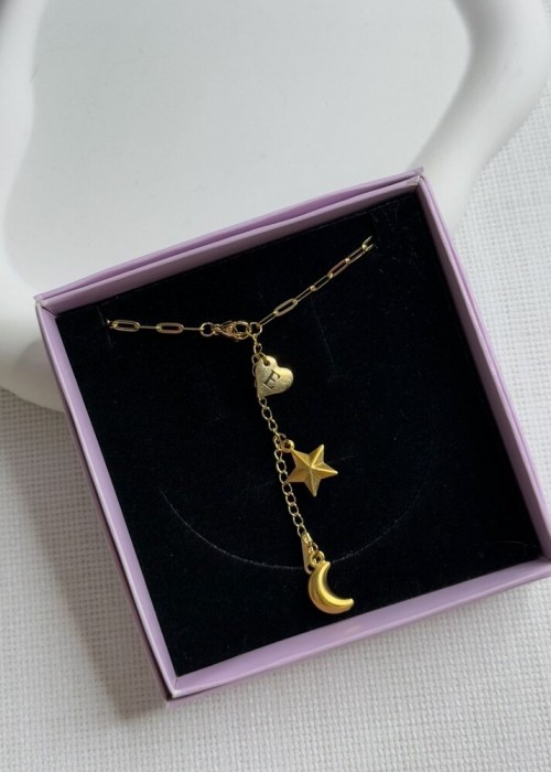 Harfli Charm Kolye Harfli Charm Kolye