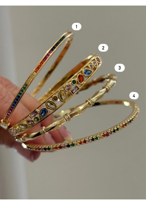 Renkli Taşlı Kelepçe 4 Numara