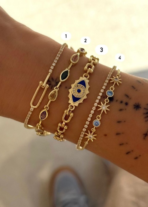 Mavi Taşlı Bileklik 4 Numara