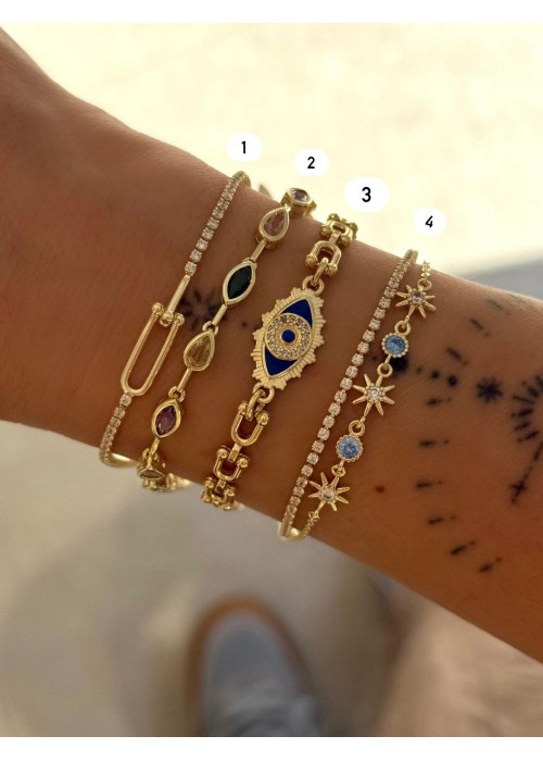 Mavi Taşlı Bileklik 4 Numara