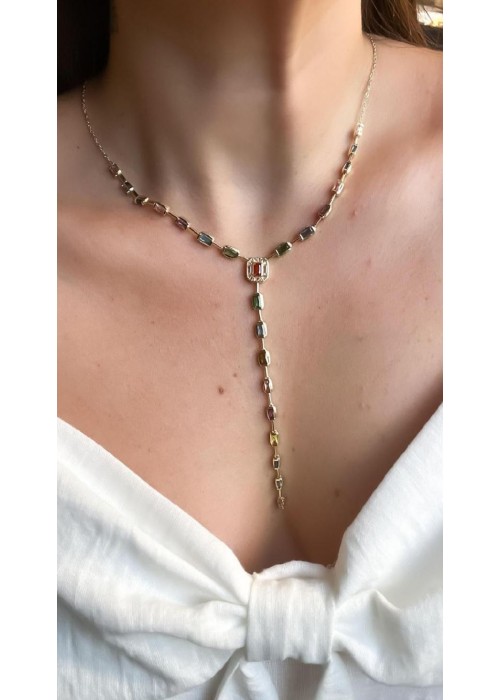 renkli baget Y Kolye