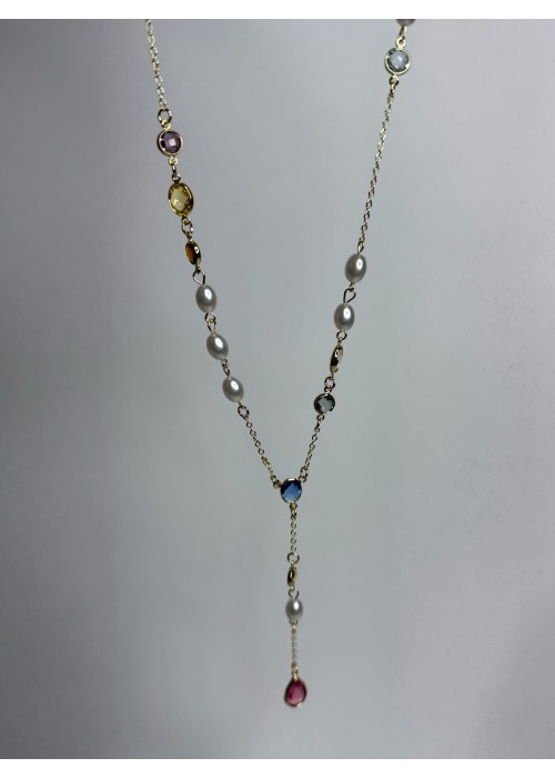 VIP Renkli Taşlı Y Kolye