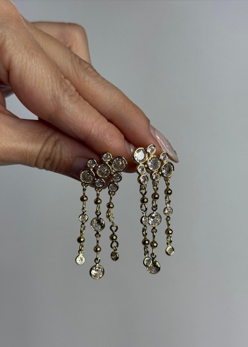 VIP Gold Taşlı Küpe VIP Gold Taşlı Küpe